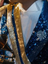 Michael Jaafar Jackson Blue Sequin Jacket
