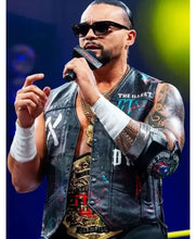 Genuine leather Mike Santana Leather Vest for wrestling fans