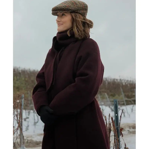 Minka Kelly Champagne Problems Wool Coat