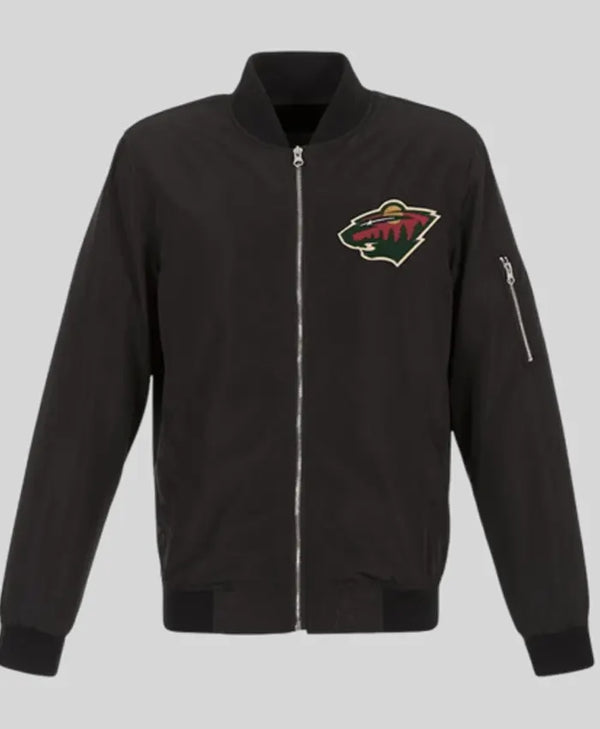 Minnesota Wild Black Bomber Jacket