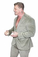 Green corduroy suit inspired by Alan Ritchson