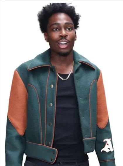 NYC Street Style 2026 Kam Patterson Wool Bomber Jacket
