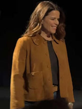 Neve Campbell Scream 7 Premiere Brown Suede Jacket
