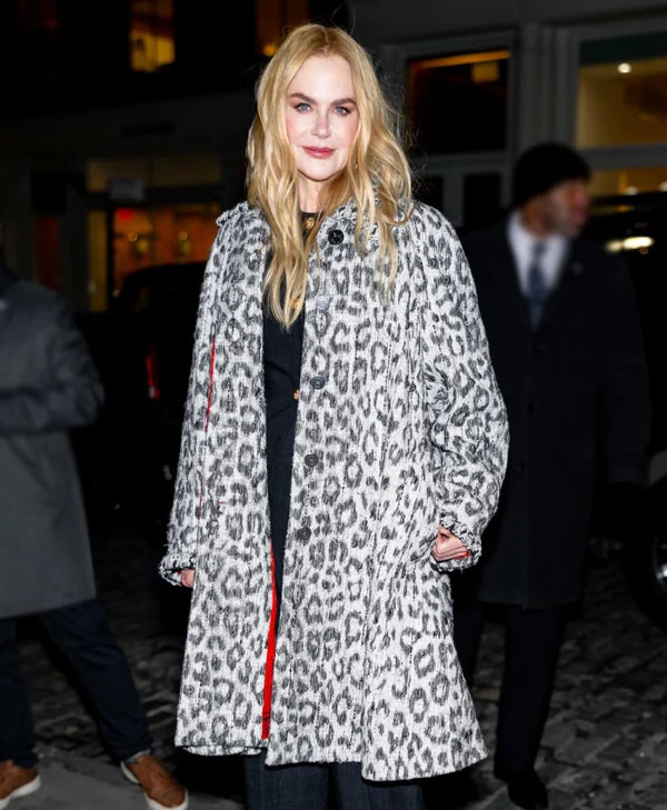 NYC Nicole Kidman Leopard Print Caoat