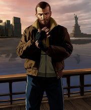 Niko Bellic Grand Theft Auto IV Brown Leather Jacket