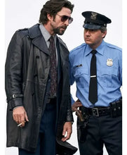 Motor City Pablo Schreiber Black Leather Coat front view