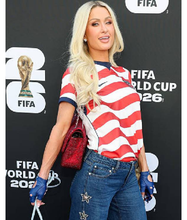 Paris Hilton FIFA World Cup 2026 Opening Ceremony Striped Shirt