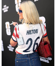 Paris Hilton FIFA World Cup 2026 Opening Ceremony Striped Shirt