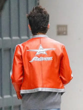 Timothée Chalamet Avirex Orange Leather Jacket