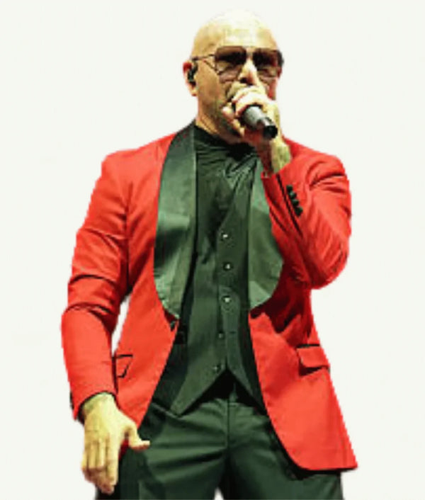 I’m Back Tour 2026 Pitbull Red Blazer front view