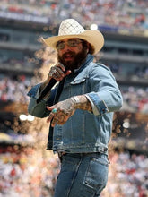 Post Malone Halftime Show 2026 Blue Denim Jacket