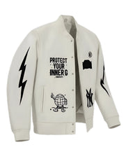 Protect Your Inner G Gang White Varsity Jacket