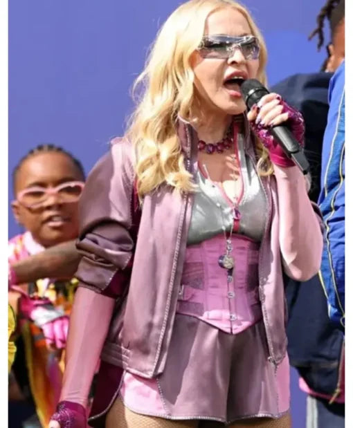 Madonna FI-FA World Cup Final Halftime Show 2026 Satin Bomber Jacket