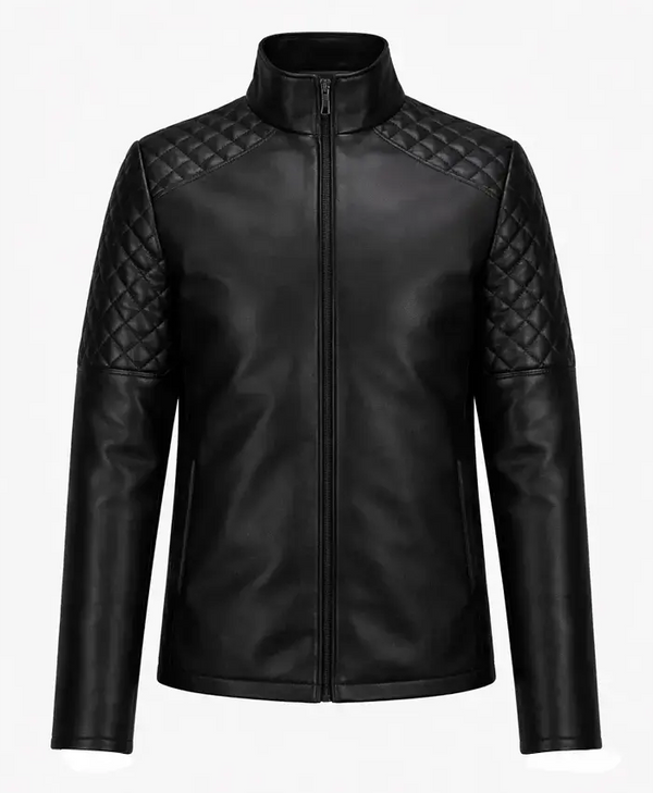 Men's Black Biker Leather Jacket