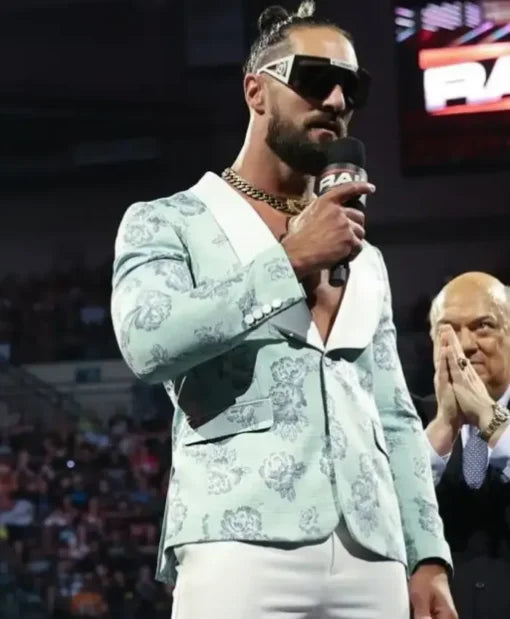 RAW Seth Rollins floral jacquard suit blazer