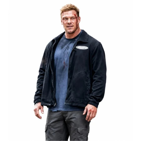 Reacher S04 Alan Ritchson black cotton jacket