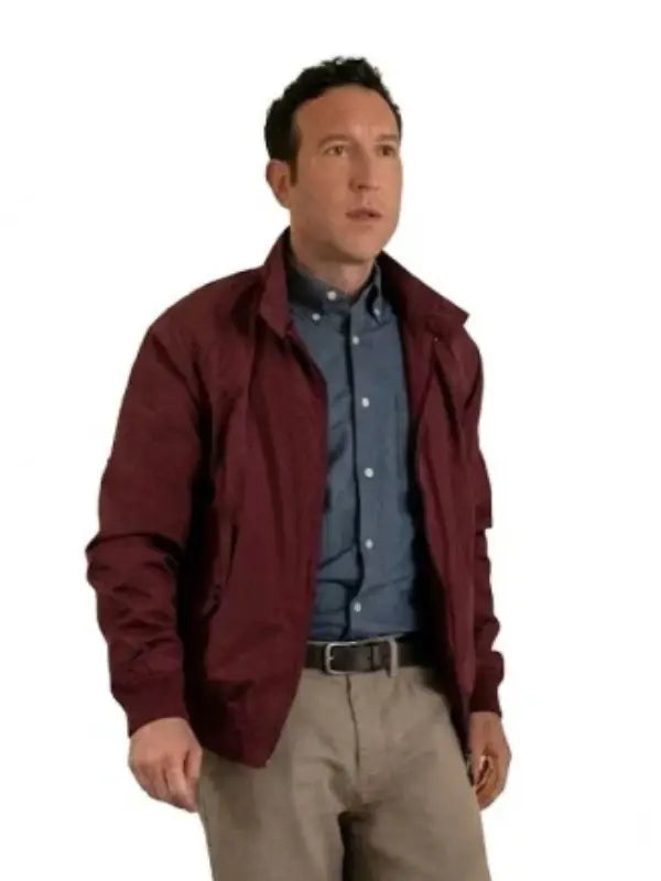 Reacher S04 Christopher Rodriguez Marquette Burgundy Jacket
