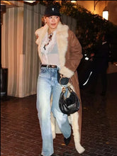 Rita Ora LA 2026 Brown Suede Leather Coat