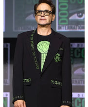 Premium Robert Downey Jr Comic-Con 2026 Black Blazer in black suiting fabric