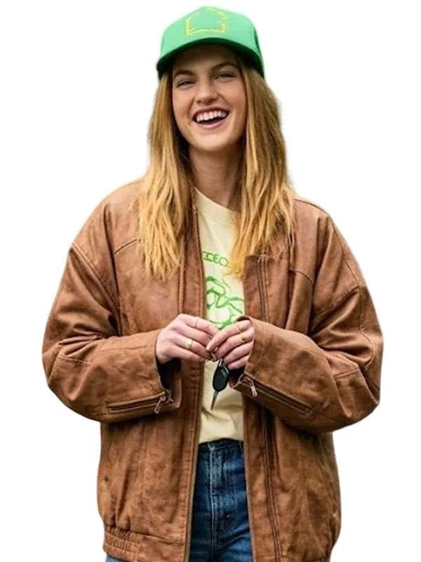 Roommates 2026 women's brown leather outerwear