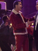Ryan Reynolds Spirited Red Shearling Leather Jacket