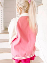Elle Lexi Minetree Pinkwhite Varsity Jacket