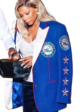 Philadelphia 76ers Savannah James blue tailored blazer