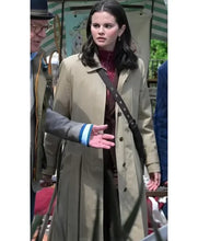 Selena Gomez beige cotton trench coat Season 6