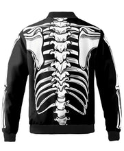 Halloween 3D Ribcage Bomber Jacket for men and women