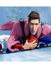 Spider Man Across the Spider-Verse Peter B Parker Pink Coat