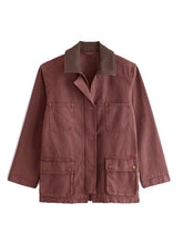 Women's Mid-Length Denim Barn Jacket front view