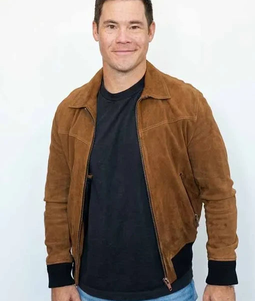Super Bowl Adam Devine Brown Suede Jacket