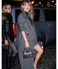 Women's Taylor Swift Check Pattern Coat front view