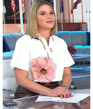 The Today Show Jenna Bush Hager White Floral Shirt