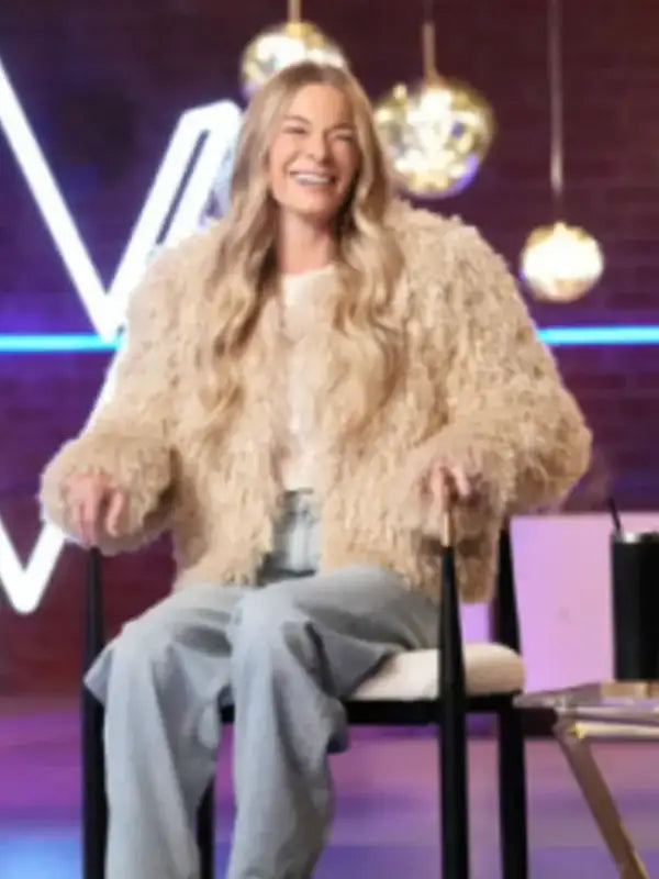 The Voice S27 LeAnn Rimes Beige Fur Jacket