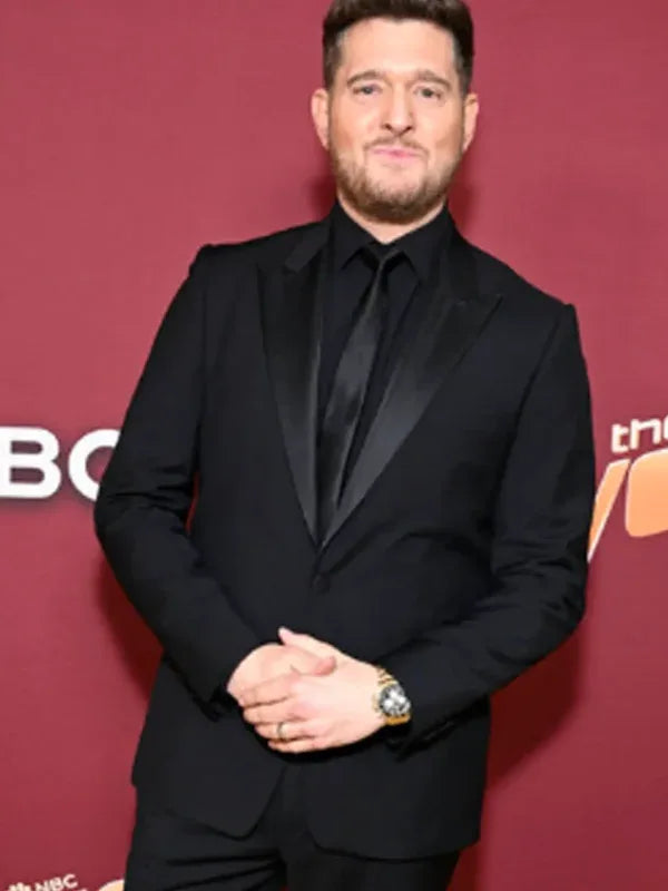 The Voice S28 Michael Buble Satin Lapel Blazer