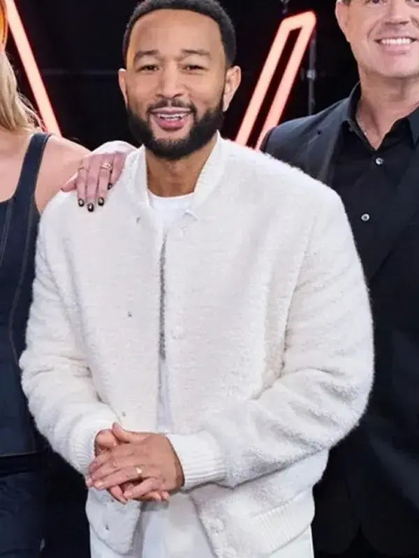 The Voice S27 John Legend Brandon Boucle Bomber Jacket
