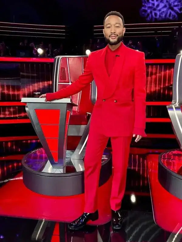 The Voice Season 27 John Legend’s Red Suit