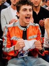 Timothée Chalamet Avirex Orange Leather Jacket