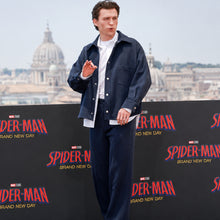Tom Holland Photocall Italy 2026 Blue Cotton Jacket
