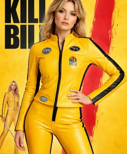 Kill Bill Uma Thurman Bride Yellow Costume front view
