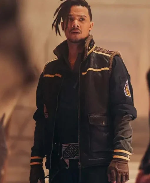 Brown Doctor Who S13 Vinder Leather Vest for cosplay