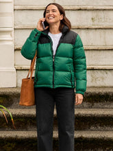 Voicemails for Isabelle 2026 Zoey Deutch Green Puffer Jacket