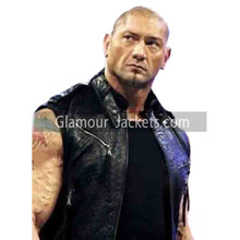 WWE Wrestler Dave Bautista Black Leather Jacket