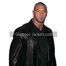 WWE Wrestler Dave Bautista Black Leather Jacket
