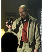 Walter White Breaking Bad Beige Jacket with zipper closure