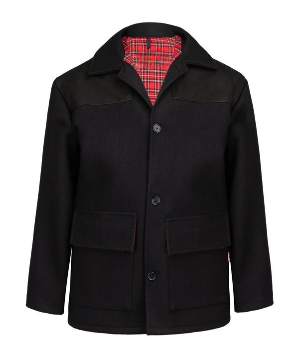 Donkey Jacket Nubuck Leather Shoulders Combat