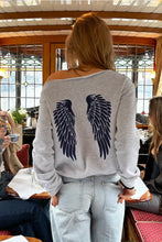 Women's Angel Wings Print long hoodie