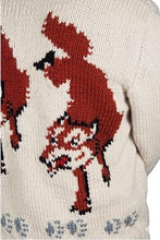 Wolf Knitted Canadian Style Unisex Jacquard Knit Sweater