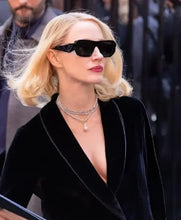 Jessica Chastain Black Velvet Blazer NYC 2026